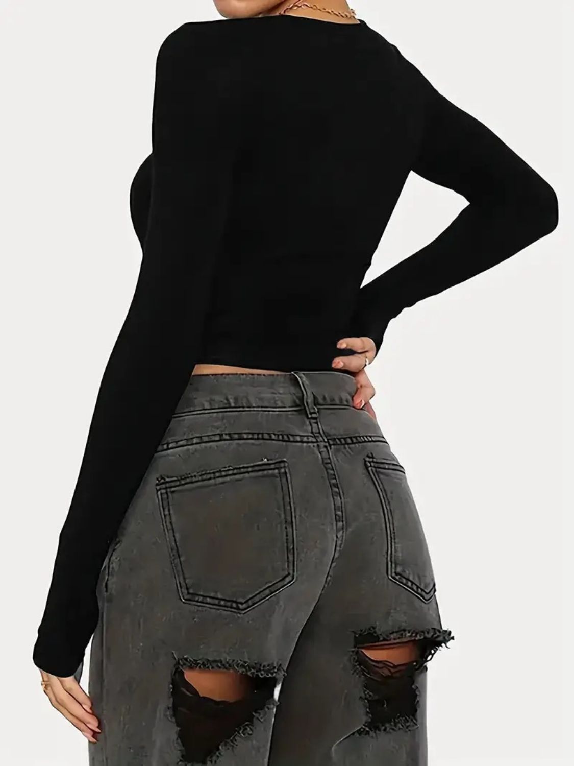 Women's Round Neck Long Sleeve T-Shirt