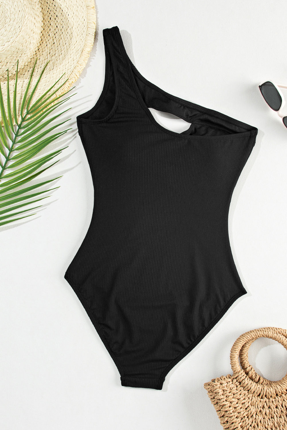 Cutout One Shoulder One-Piece Swimsuit