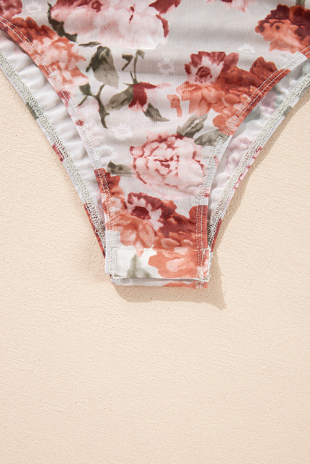 Women's Floral Off-Shoulder Long Sleeve Bodysuit