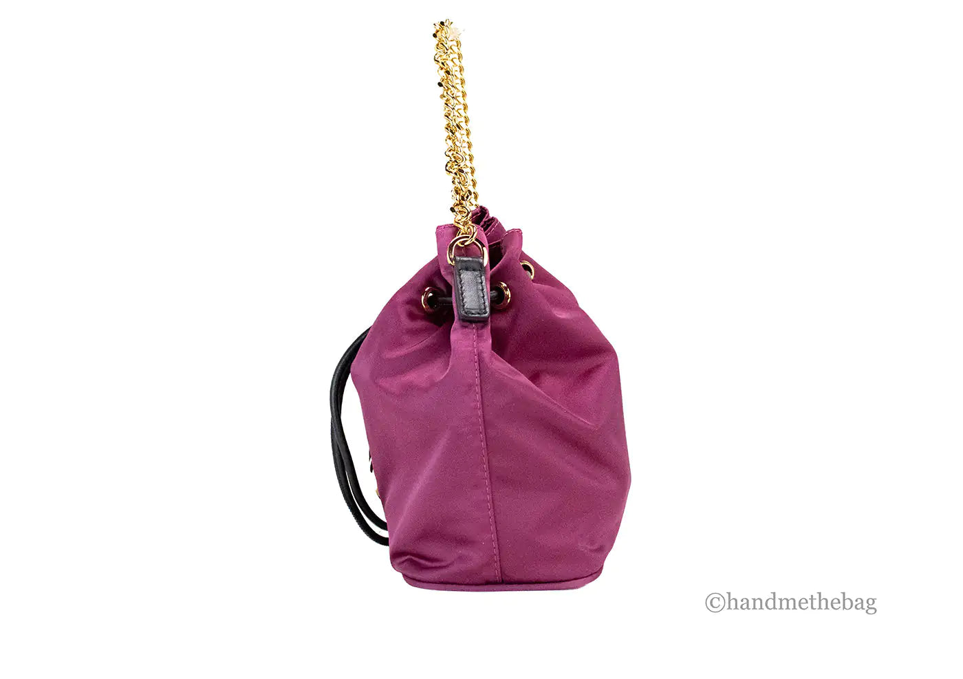 Versace Dahlia Nylon Medusa Pendant Chain Crossbody Bag