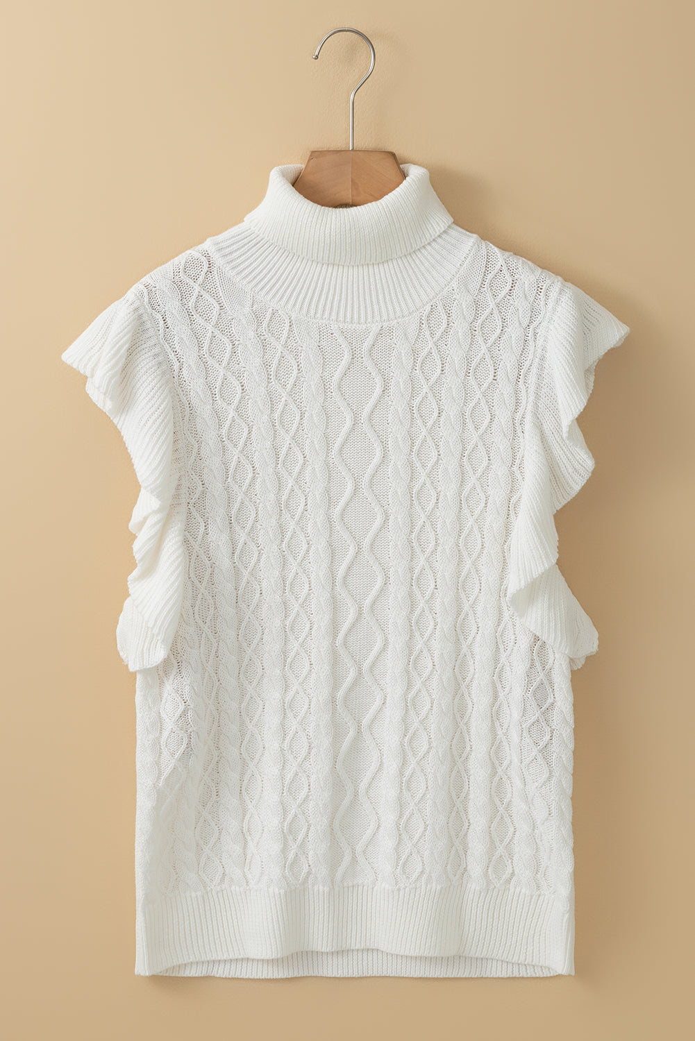 Women's Cable Knit Turtleneck Sweater Top