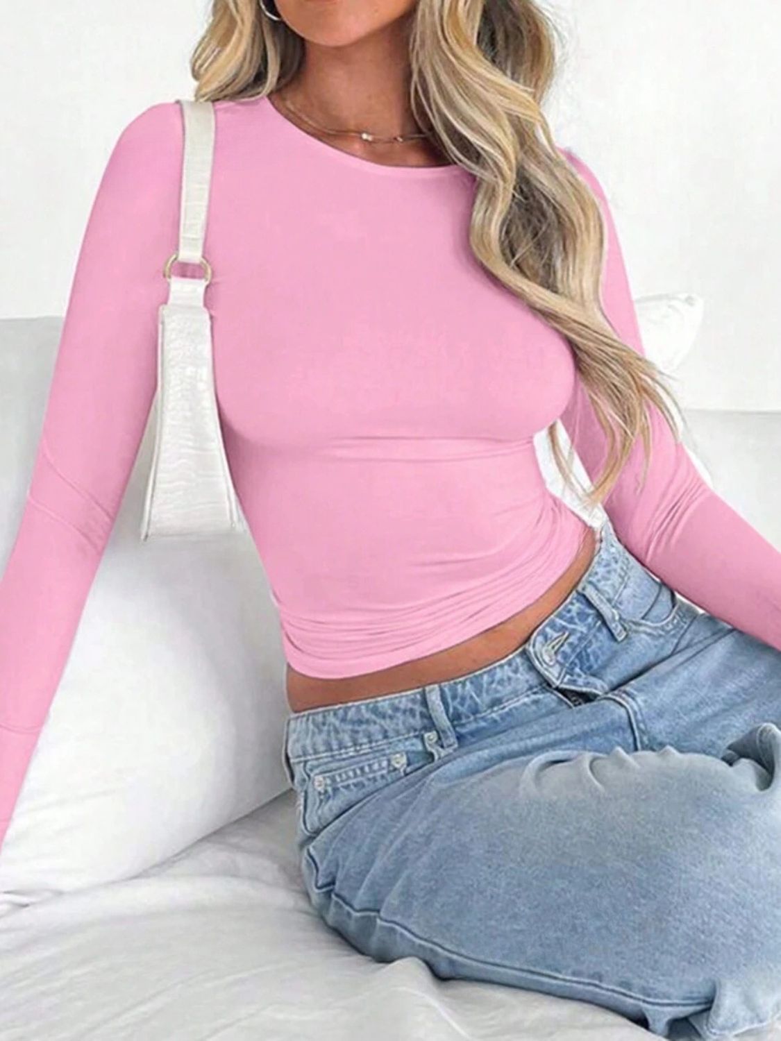 Women's Round Neck Long Sleeve T-Shirt