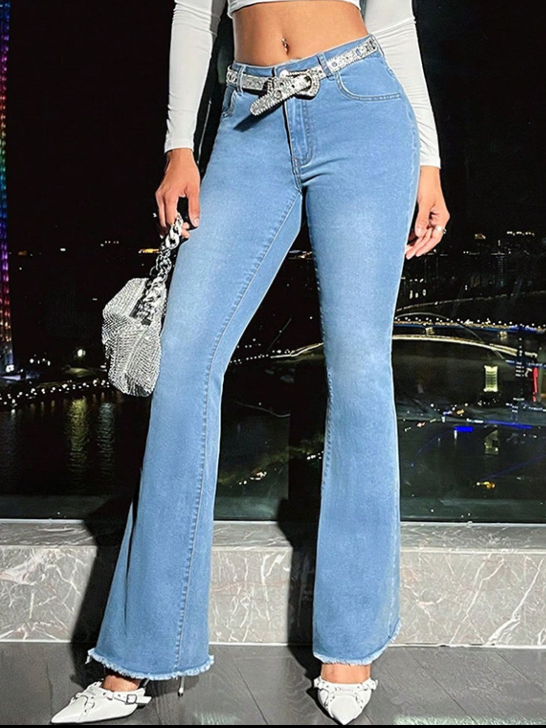 Women’s Raw Hem Bootcut Jeans