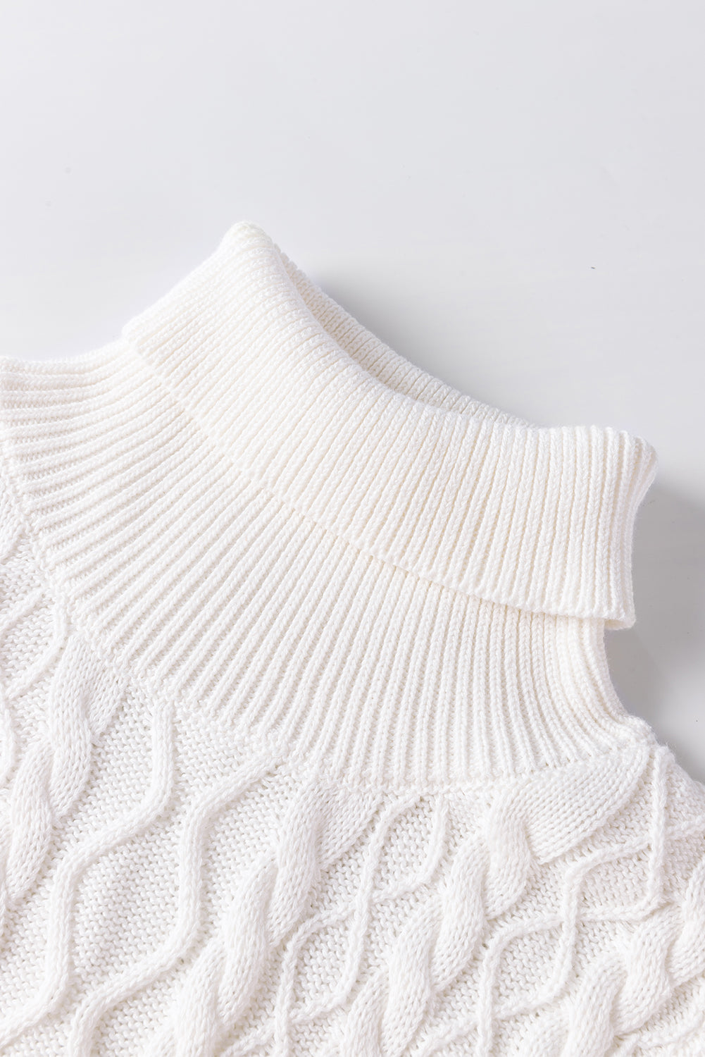 Women's Cable Knit Turtleneck Sweater Top