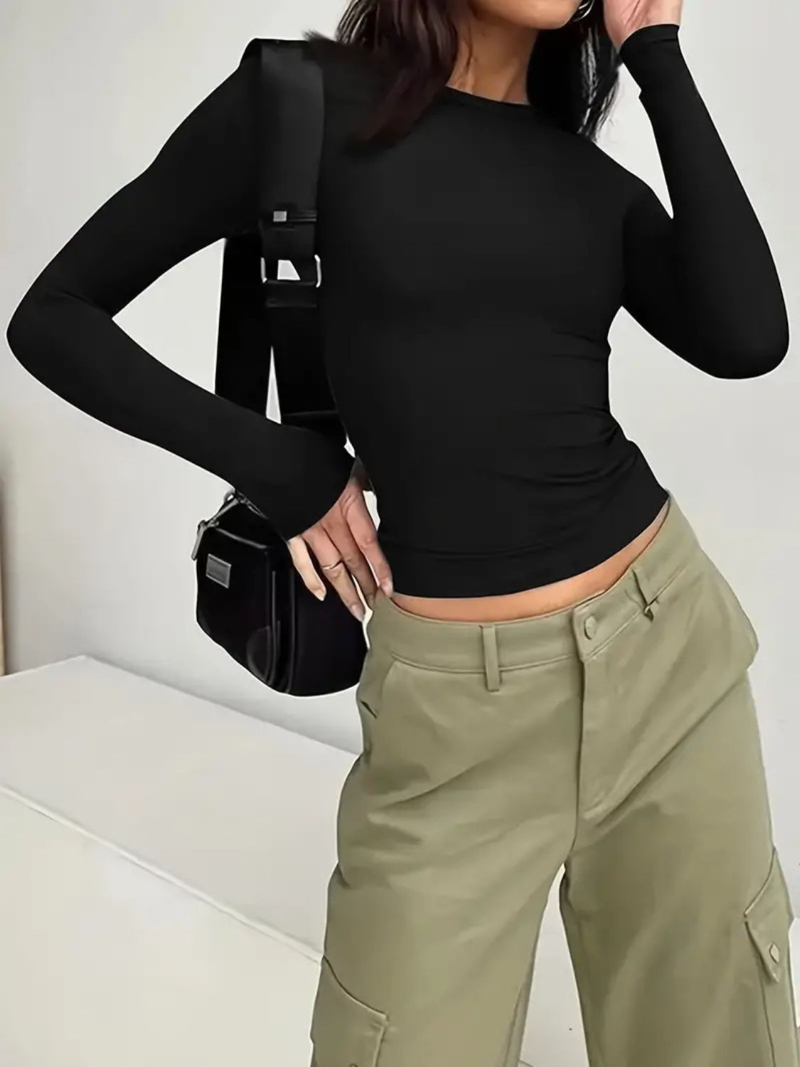 Women's Round Neck Long Sleeve T-Shirt