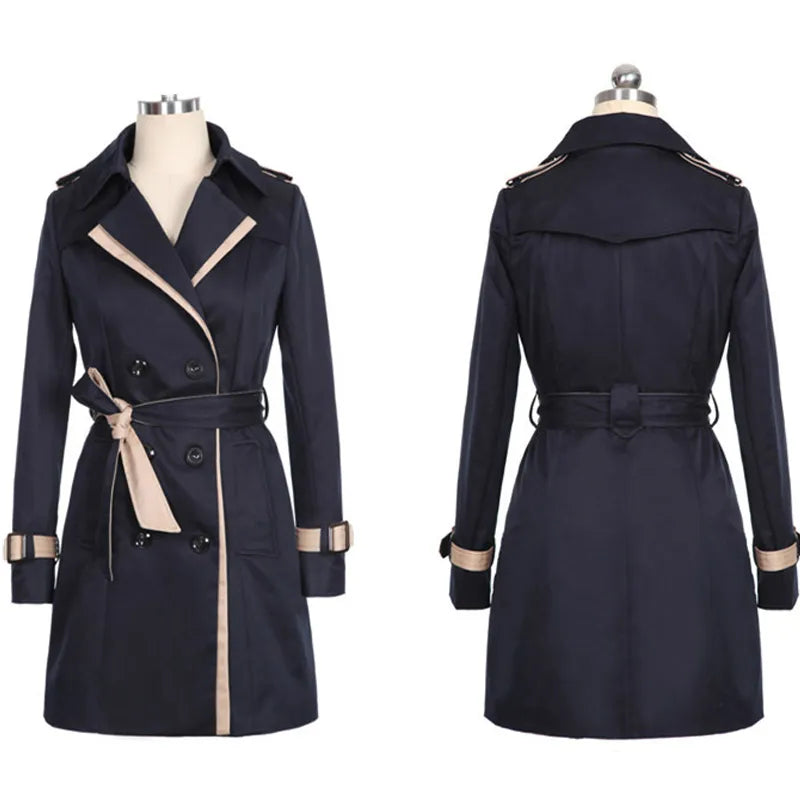 Women's Autumn Double-Breasted Trench Coat