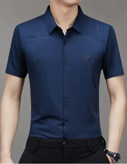 Men's Short-Sleeved Seamless Shirt