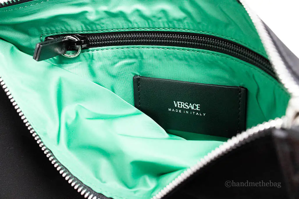 Versace Nylon Medusa Convertible Pouch Clutch