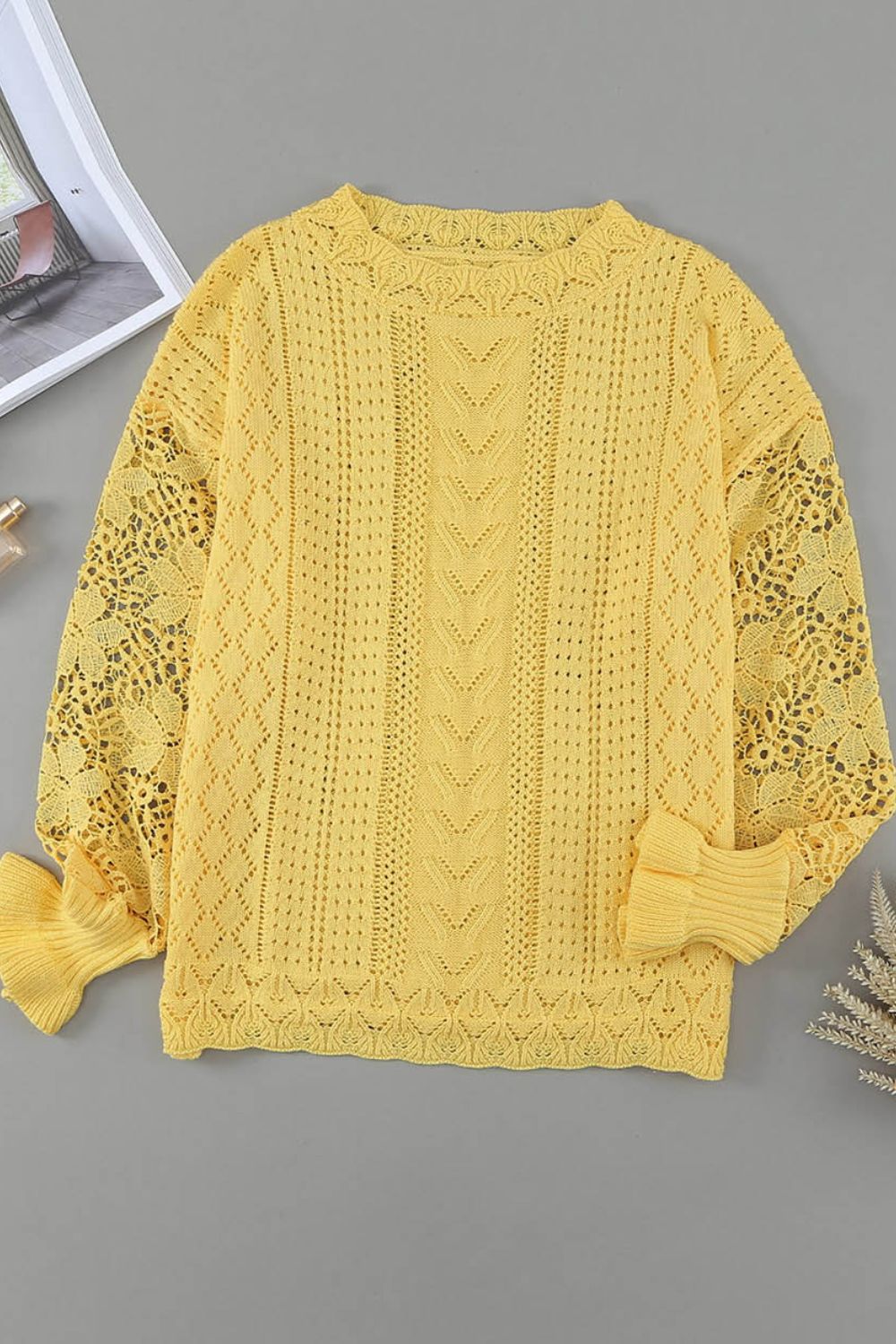 Women's Round Neck Long Sleeve Sweater Top