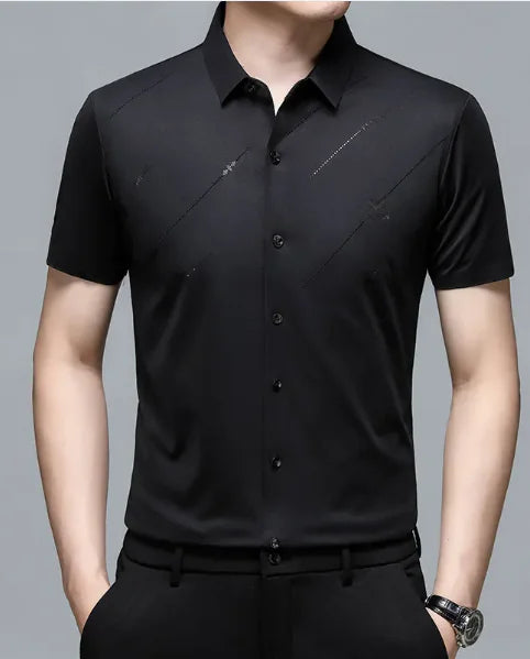 Men's Short-Sleeved Seamless Shirt