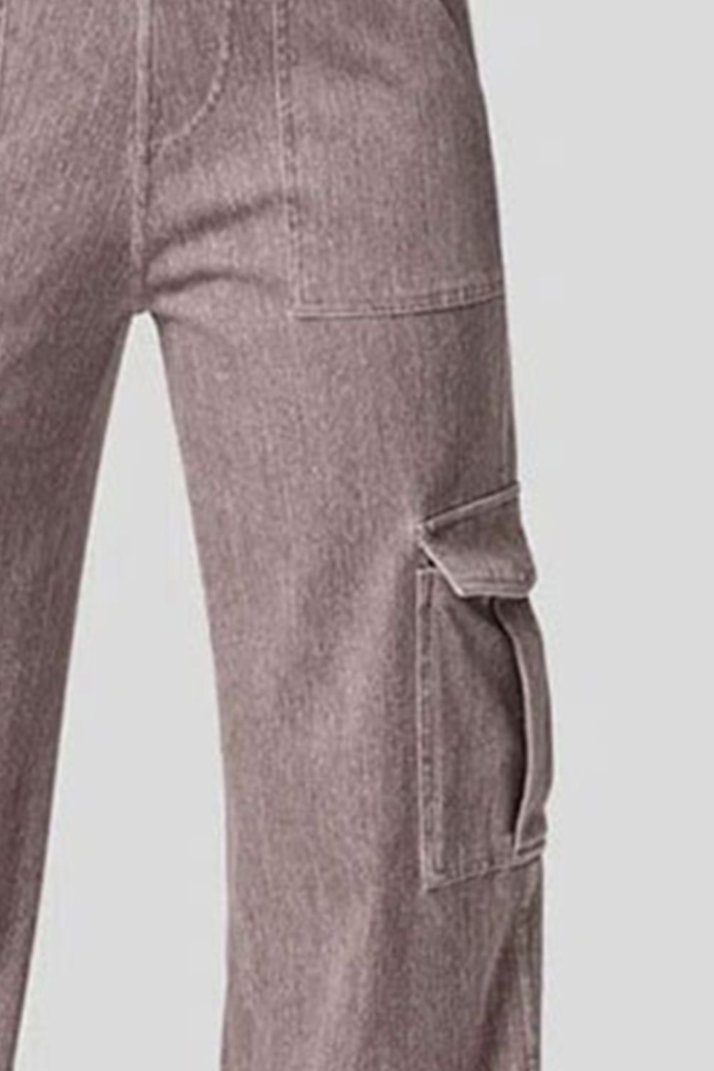 Women's High Waist Straight Leg Cargo Jeans