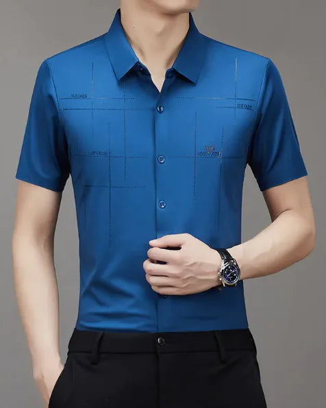 Men's Short-Sleeved Seamless Shirt