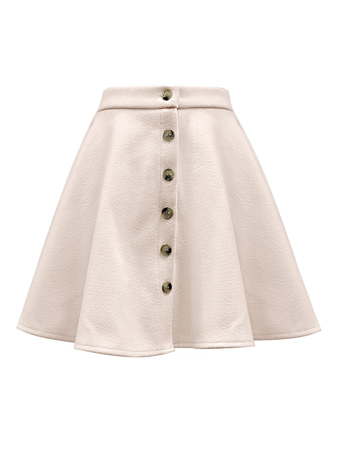 Buttoned Corduroy Mini Skirt