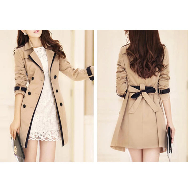 Women's Autumn Double-Breasted Trench Coat