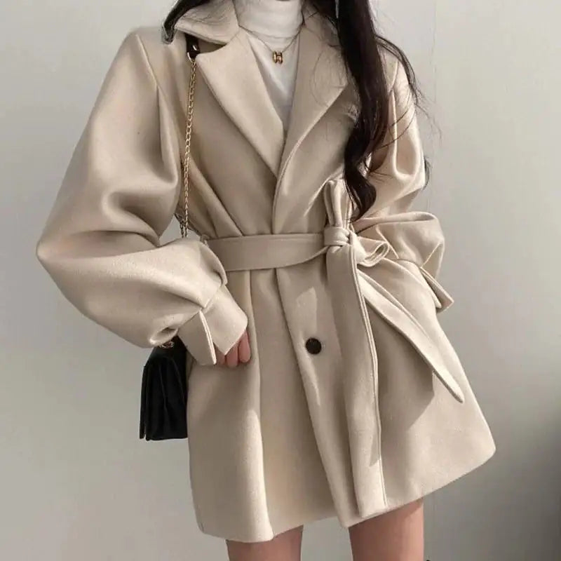 Women's Thickened Wool Coat