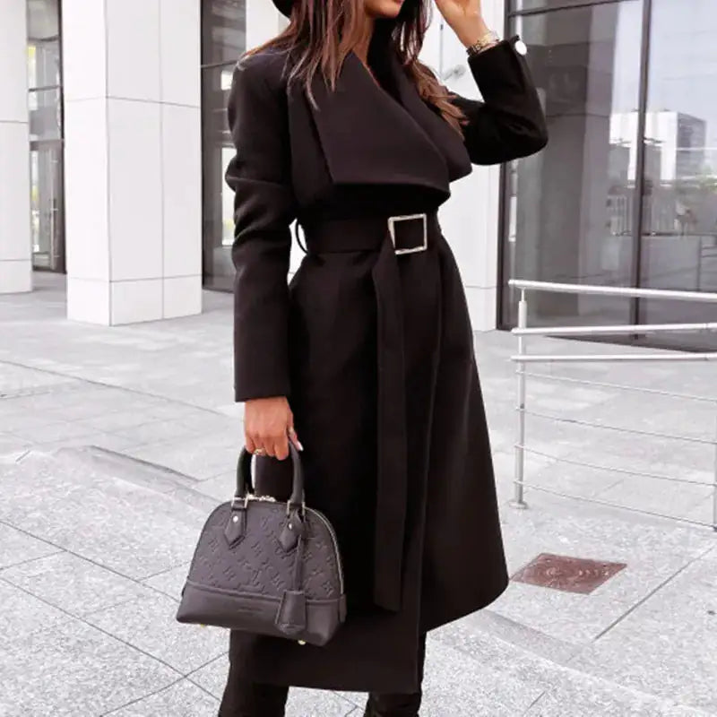 Women;s Long Sleeve Fashion Trench Coat