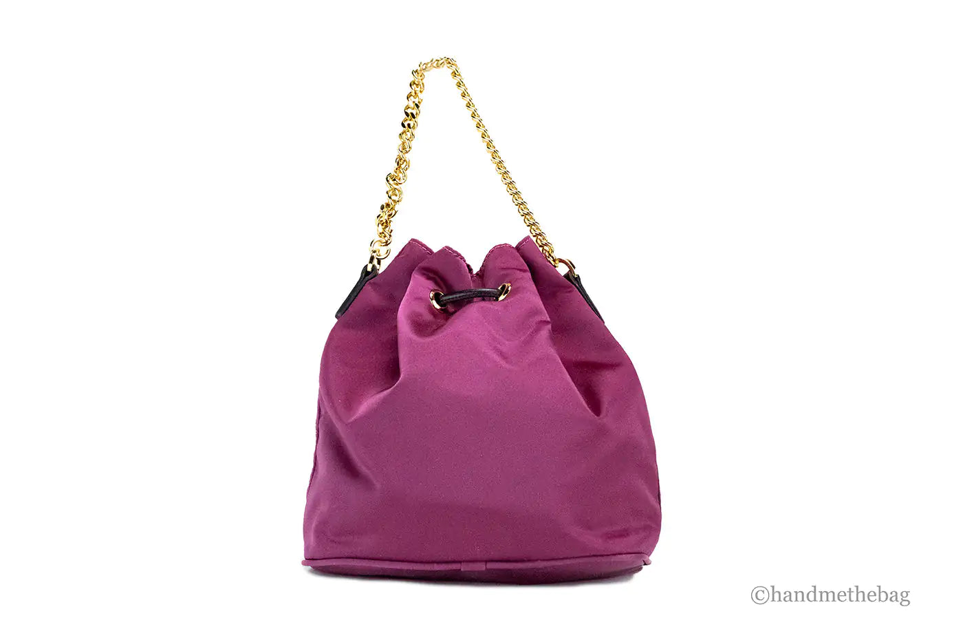 Versace Dahlia Nylon Medusa Pendant Chain Crossbody Bag