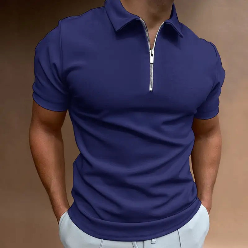 Men's Santiago Zip-Up Polo Shirt