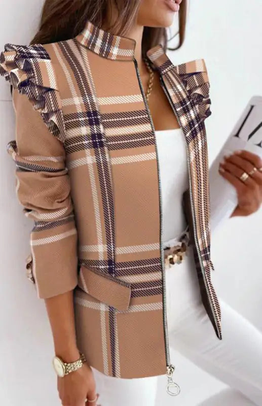 Women's Long Sleeve Printed Coat