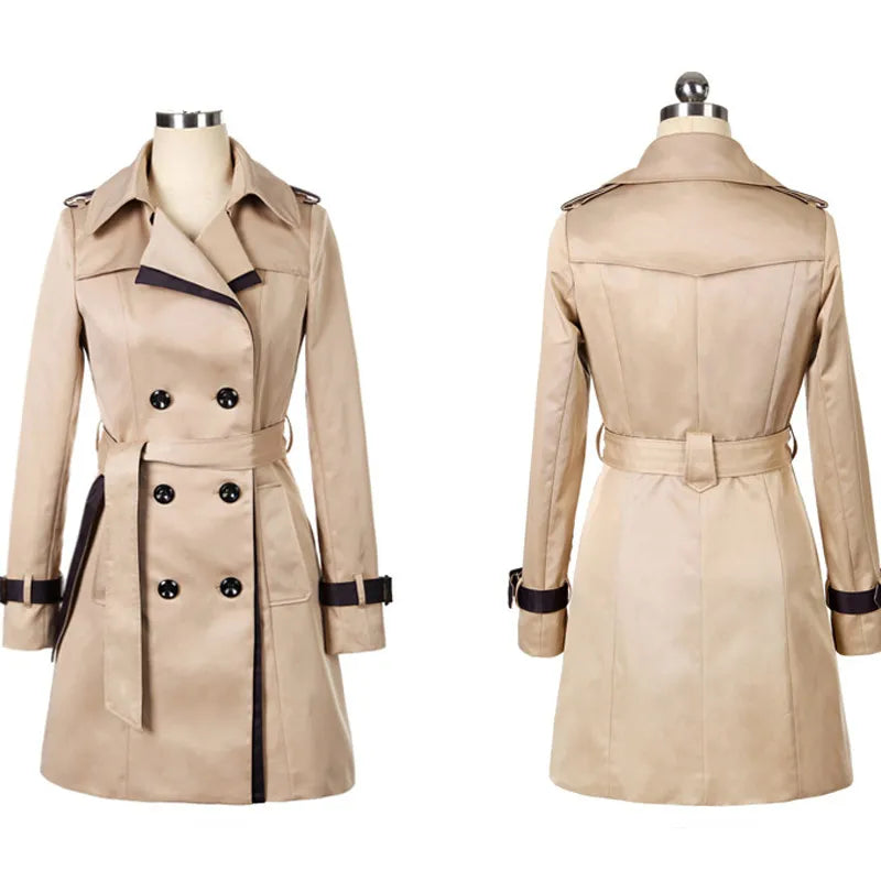 Women's Autumn Double-Breasted Trench Coat