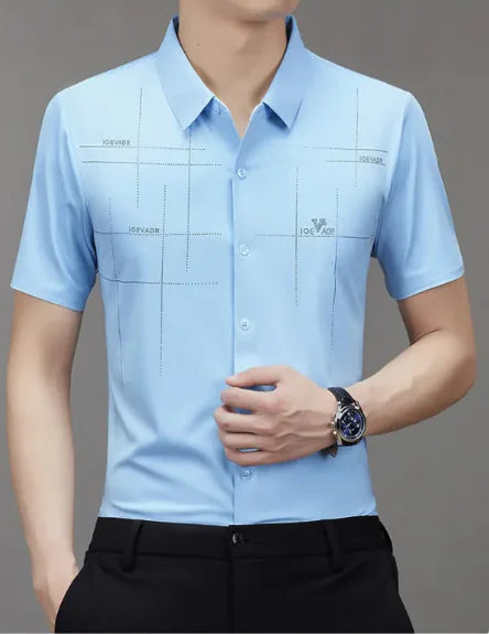 Men's Short-Sleeved Seamless Shirt