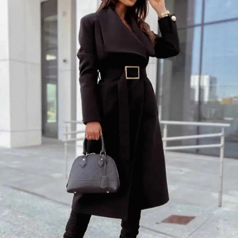 Women;s Long Sleeve Fashion Trench Coat