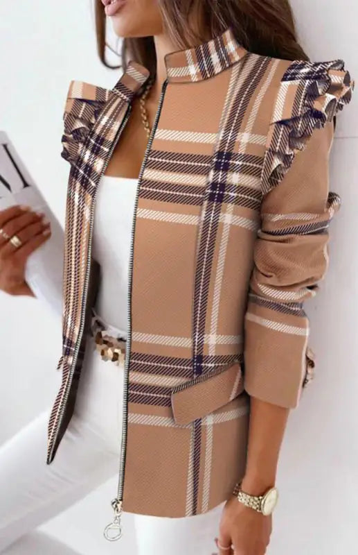 Women's Long Sleeve Printed Coat