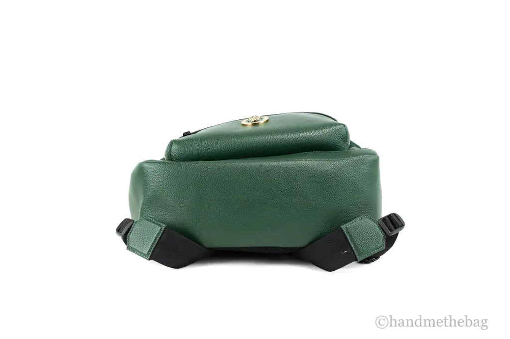 Versace Medusa Green Leather Shoulder Backpack