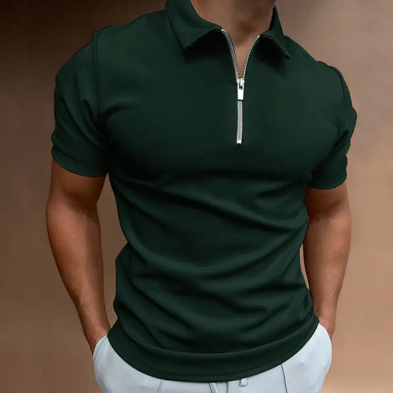 Men's Santiago Zip-Up Polo Shirt