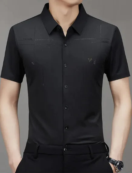 Men's Short-Sleeved Seamless Shirt