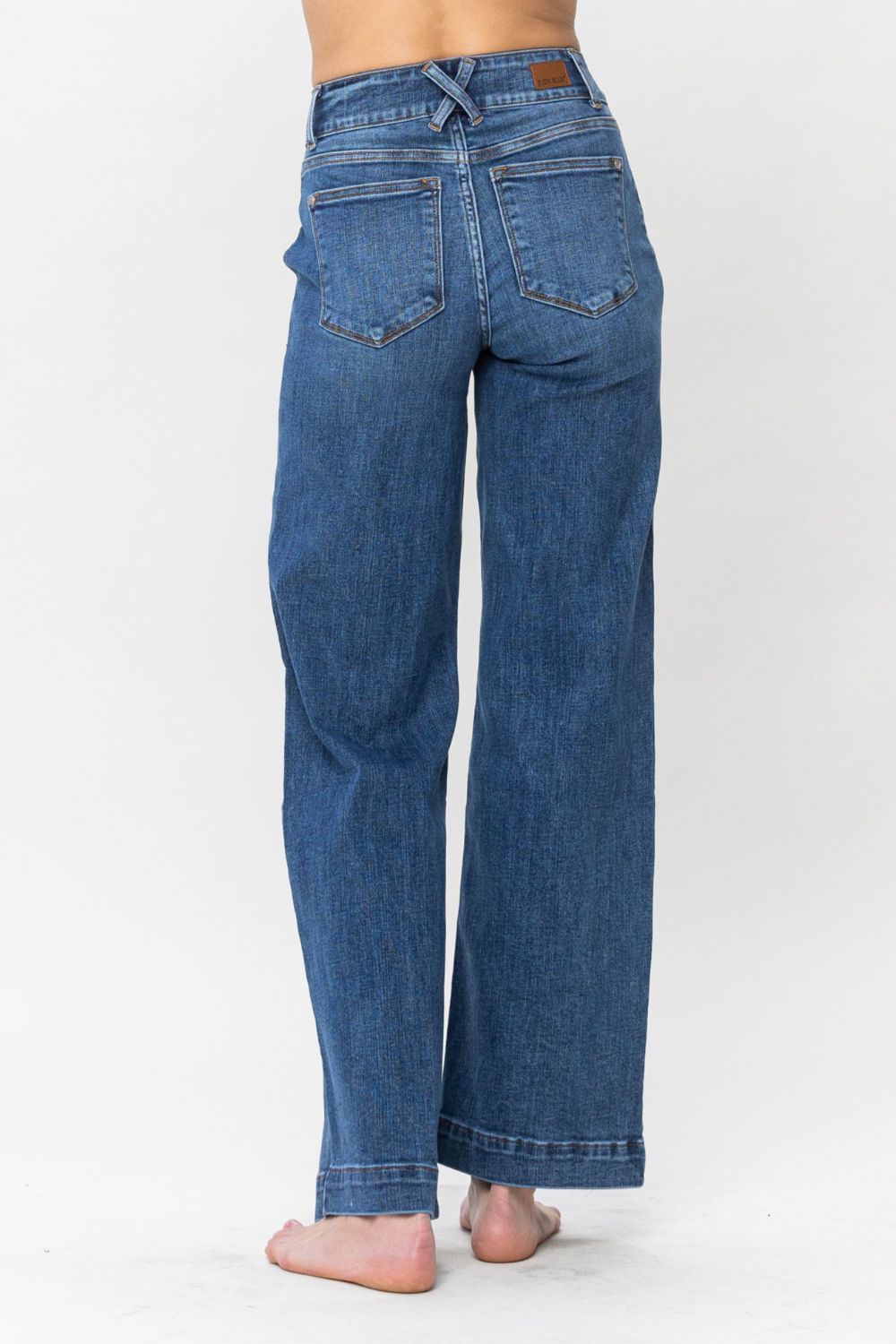 Women's Judy Blue Double Button Wide Leg Jeans