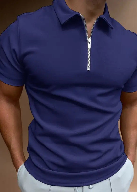 Men's Santiago Zip-Up Polo Shirt