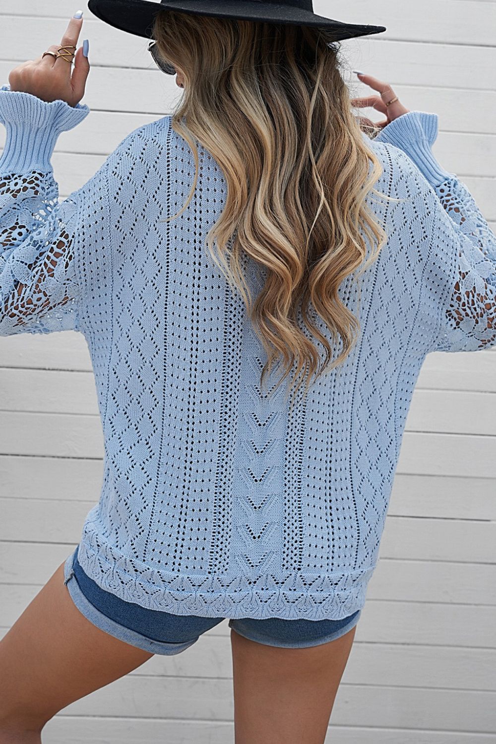 Women's Round Neck Long Sleeve Sweater Top