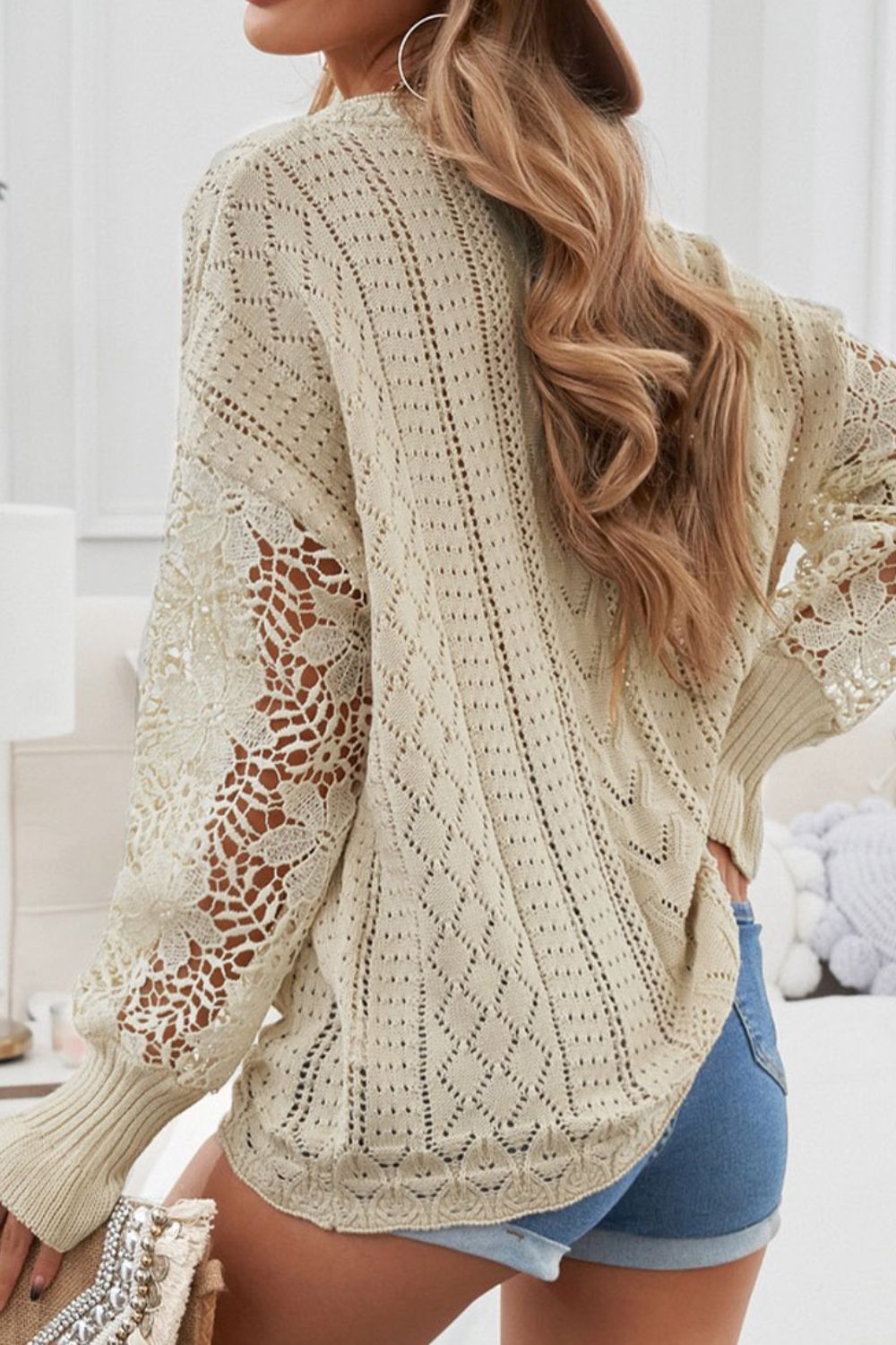 Women's Round Neck Long Sleeve Sweater Top