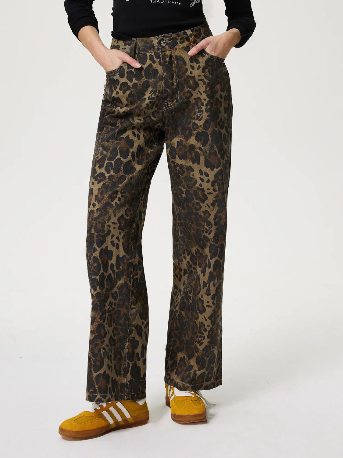 Women's Leopard Straight Leg Jeans