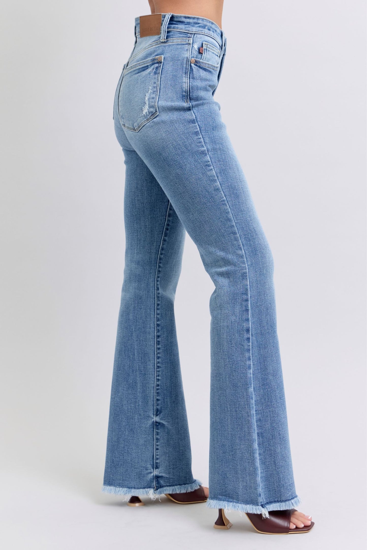 Women's Judy Blue Raw Hem High Rise Bootcut Jeans