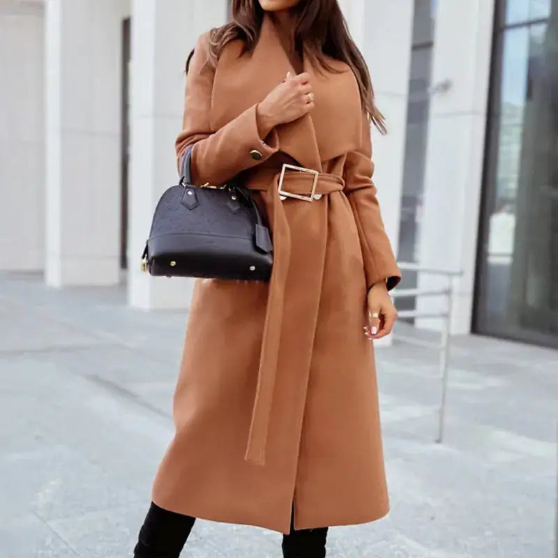 Women;s Long Sleeve Fashion Trench Coat