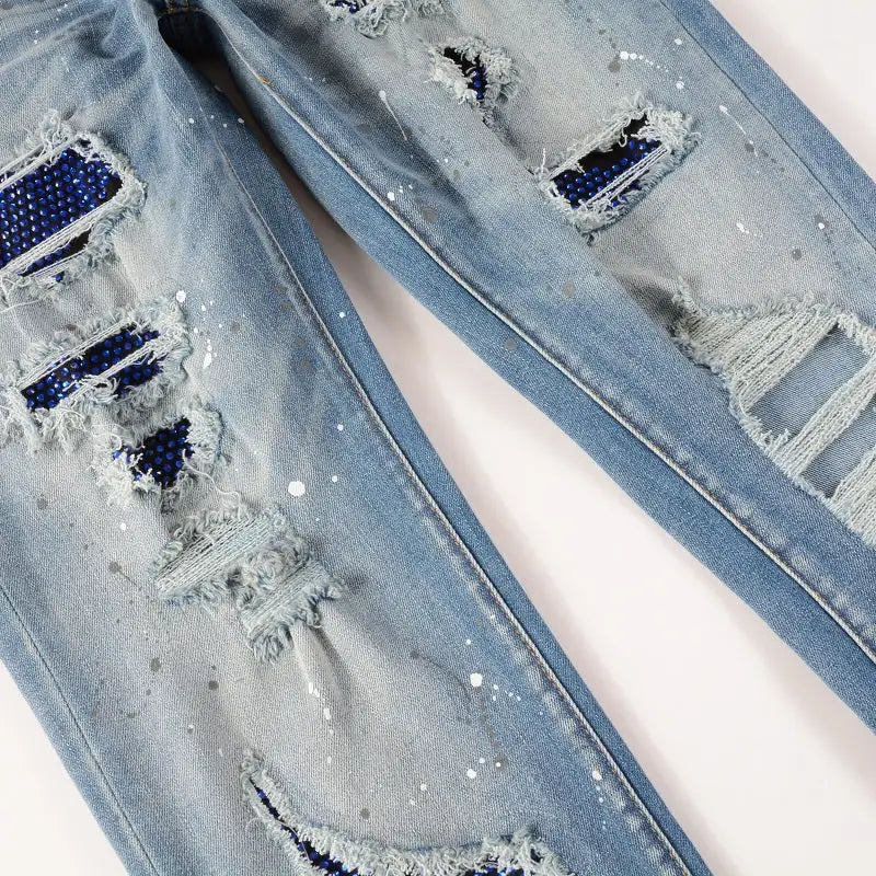 Men's Classic Ripped Denim Jeans