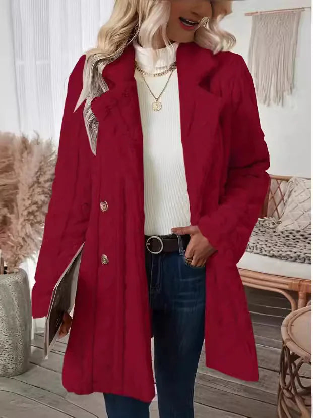 Women's Quilted Long Sleeve Coat