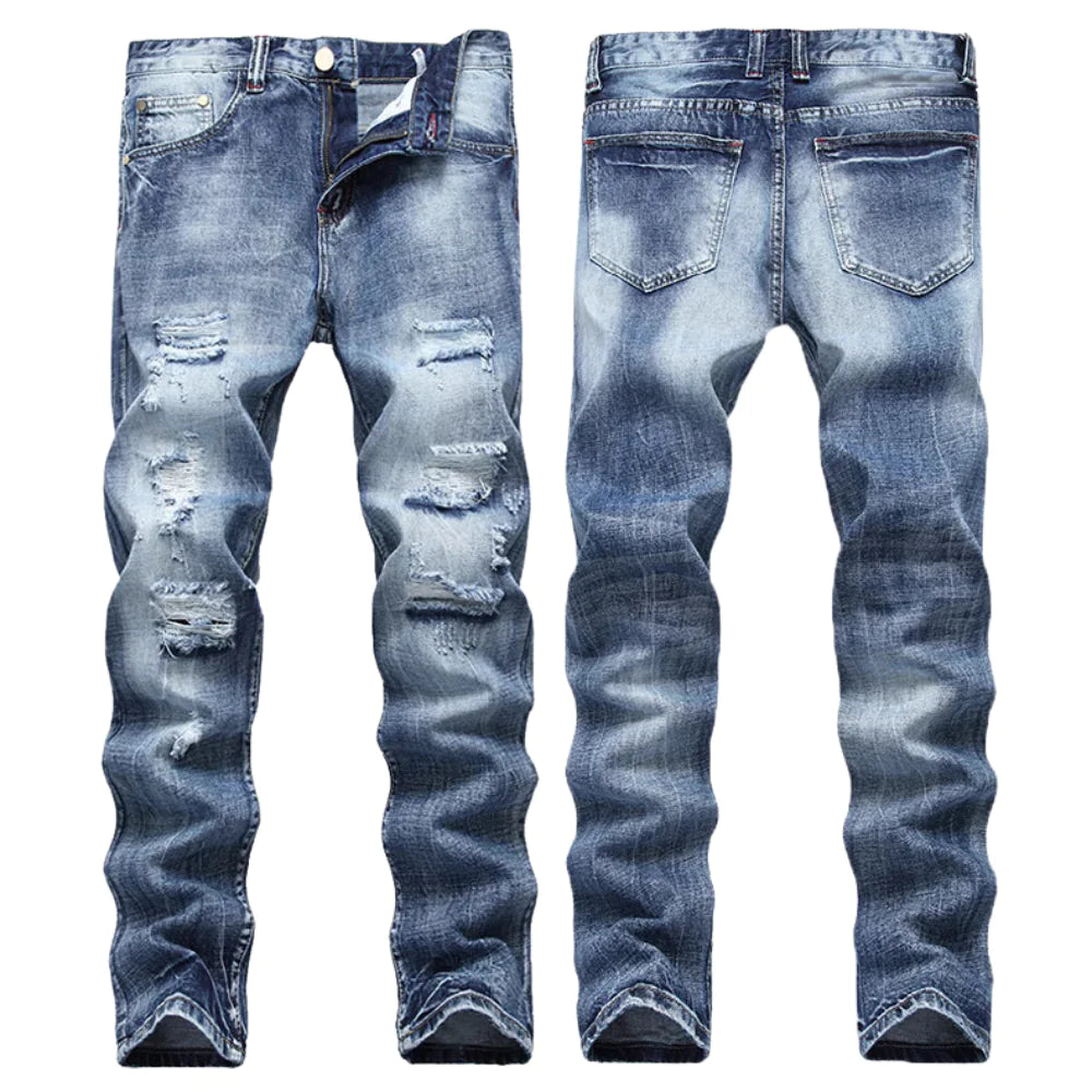 Men's Fashionable Ripped Skinny Jeans