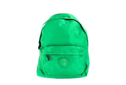 Versace Green Nylon Medusa Logo Backpack