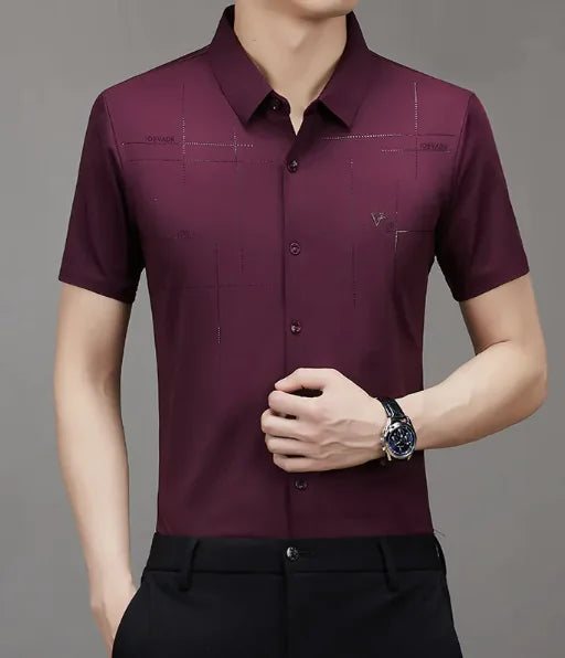 Men's Short-Sleeved Seamless Shirt